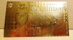 Bancnota 100 LEI Unire Centenar aur 24k gold certificat 2018 UNC colectie foto