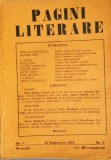 Revista Pagini literare nr.5/septembrie 1934