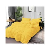 Cumpara ieftin Lenjerie de pat dublu Bumbac Damasc 4 Piese, Galben- PUC152