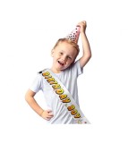 Esarfa petrecere Hero Birthday Boy, 150 x 10 cm, Godan