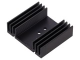 Radiator extrudat U, aluminiu anodizat, negru, 38,1 mm