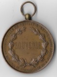 Medalie Souvenir Concours National de gymnastique de 4 juillet 1886 - Franta, 40 mm