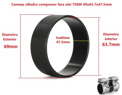 Camasa cilindru compresor fara ulei 750W 69x63.7x47.5mm CH194 foto