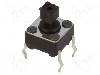 Microintrerupator 6x6mm, OFF-(ON), SPST-NO, NINIGI -