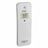 Transmitator wireless digital pentru temperatura si umiditate, afisaj LCD, alb, compatibil MARBELLA, TFA 30.3239.02 Children SafetyCare
