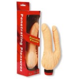 Cumpara ieftin Vibrator Double Shape, Bej, 17.5 cm