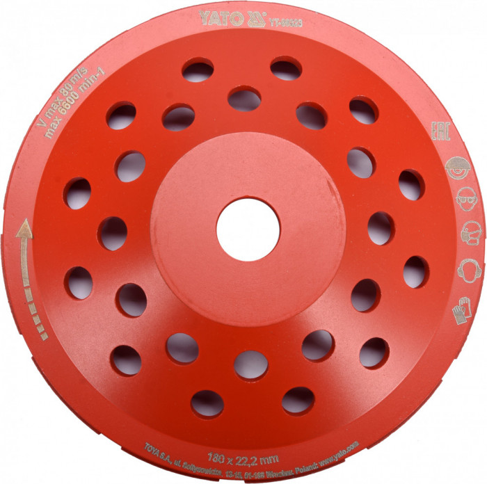 YT-60323 YATO Disc cupa diamantat, diametrul 180 mm, M 14