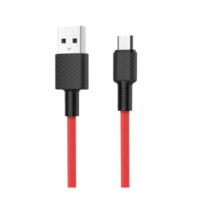 Cablu Date si Incarcare USB la MicroUSB HOCO Superior X29, 1 m, Rosu foto