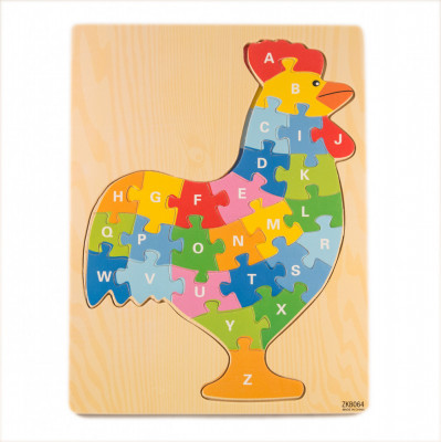 Puzzle educativ din lemn - Cocos, 7Toys foto