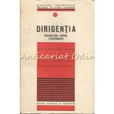 Dirigentia. Incercari, Opinii, Contributii - Virgil Caraba, Elena Bejat