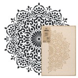 Șablon din plastic reutilizabil // MANDALA #03 - MEDIU (diametru 59cm)