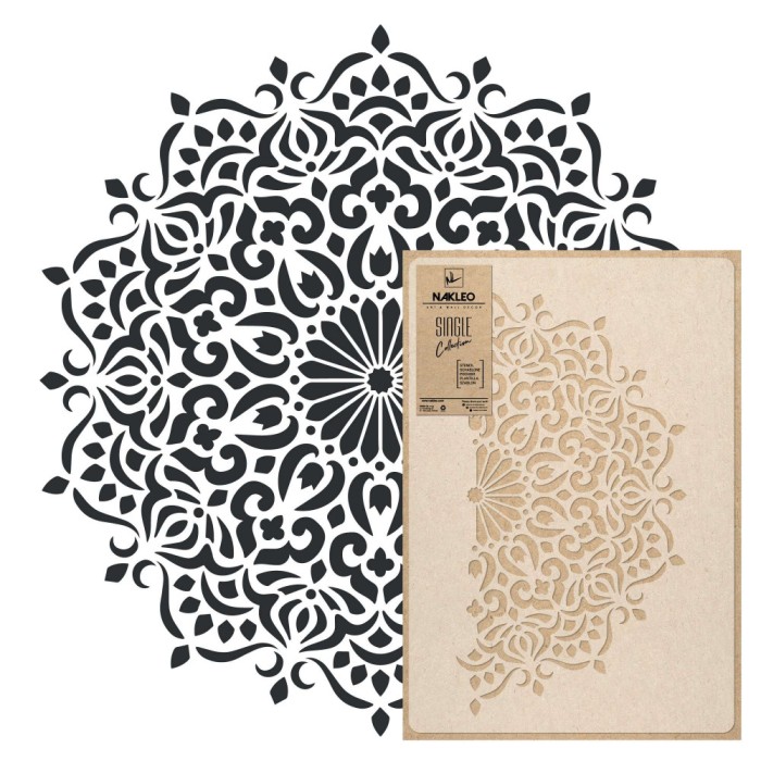 Șablon din plastic reutilizabil // MANDALA #03 - MEDIU (diametru 59cm)