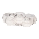 Cumpara ieftin Figurina Pisicute ceramica gri 27x16x10 cm