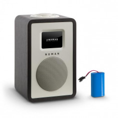 Numan MINI ONE DESIGN, radio digital, bluetooth dab +, fm aux, inclusiv baterie reincarcabila, negru foto