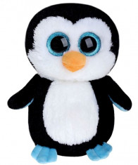 Jucarie de plus TY 24 cm Boos - Pinguinul Waddles foto