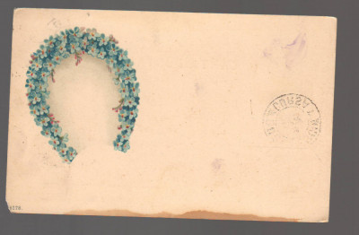 CPIB 20847 CARTE POSTALA, FELICITARE - POTCOAVA DE FLORI, ADELPH MAIER, 1900 foto