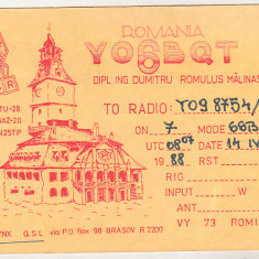 bnk cp Brasov - Casa Sfatului - carte postala QSL circulata