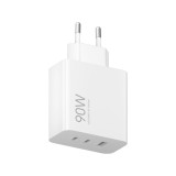 Incarcator Retea Xiaomi, 90W, 6.1A, 1 x USB-A - 2 x USB-C, Alb BHR087MEU