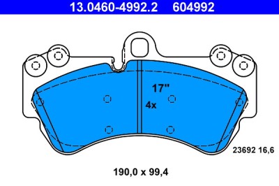 ATE 13.0460-4992.2 set placute frana,frana disc foto
