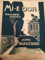 Partitura Mi-e dor. Romanta senzuala, de Jonel Bajescu Oarda foto