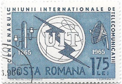Centenarul telecomunicatiilor, 1965 - obliterata foto