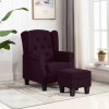 VidaXL Fotoliu cu taburet pentru picioare, violet, material textil