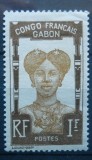 CN 1910 COLONII FRANCEZE GABON COTA 114$