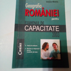 GEOGRAFIA ROMANIEI PENTRU EXAMENUL DE CAPACITATE 2003 ~ OCTAVIAN MANDRUT