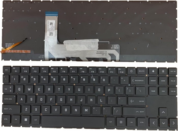 Tastatura Laptop, HP, Omen 16-C, iluminata monochrome, layout US
