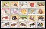 A12 S1 14 - Timbre foarte vechi - Fujeira - fauna marina - bloc, Stampilat