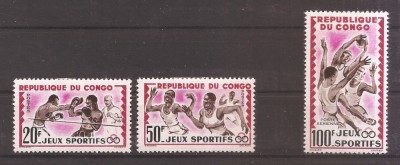 Congo 1962 - Sport, 2 serii, MH (vezi descrierea) foto