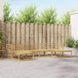 vidaXL Set de canapele de exterior 6 pcs Alb Lemn Solid de Acacia 3386813
