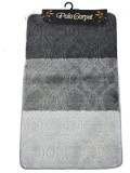 Cumpara ieftin Set covorase de baie 3 piese antiderapante - Gri 60x100 cm