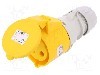 Conector alimentare AC, IEC 60309, IP44, 32A, 110V AC, 3 pini, PCE - 223-4