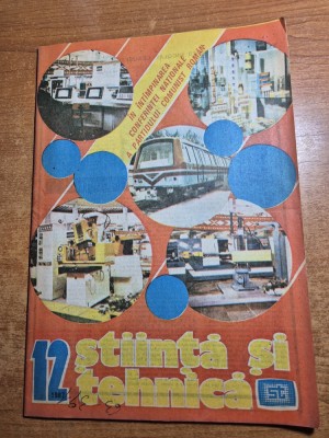 revista stiinta si tehnica - decembrie 1987 - automobiul aurel persu foto
