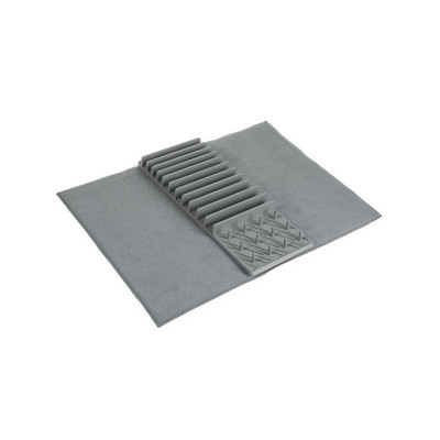 Uscator pentru vase cu laveta, 45 x 3.6 x 16.5 cm, Gri foto