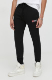 Diesel pantaloni de trening din bumbac culoarea negru, uni A03770.0GEAD