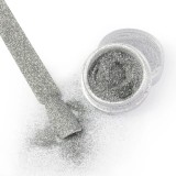 Pulbere decorativă strălucitoare - Velvet Effect - argintiu, 3g, MOLLY LAC