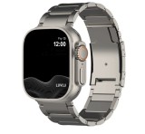 Curea Titan compatibila cu Apple Watch ULTRA si ULTRA 2 (49mm), Titanium Band Reglabila cu Inchizatoare Sigura si Prindere Confortabila, LUVLU&trade;