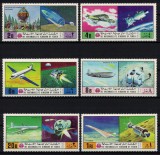 REGATUL YEMEN 1972 - Aeronautica si cosmonautica / serie completa MNH