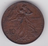 Italia 10 Centesimi Victor Emmanuel III Kingdom Anniversary Comemorativa 1861-1911