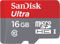 Card de memorie Sandisk Ultra Android 16GB MicroSDHC + Adaptor SD Tablet Packaging foto