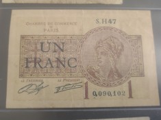 PARIS CHAMBER OF COMMERCE TICKET - 1 FRANC - 1920/1922 foto