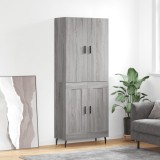 Cumpara ieftin Dulap &icirc;nalt, gri sonoma, 69,5x34x180 cm, lemn compozit