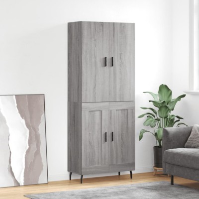 vidaXL Dulap &amp;icirc;nalt, gri sonoma, 69,5x34x180 cm, lemn compozit 3195809 foto