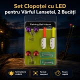 Set Clopoței cu LED pentru V&acirc;rful Lansetei, 2 Bucăți