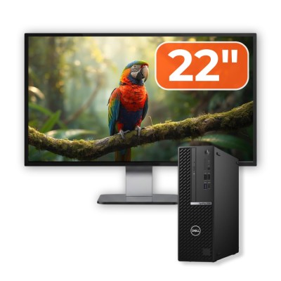 Pachet Calculator Second Hand DELL OptiPlex 5080 SFF, Intel Core i5-10500 3.10 - 4.50GHz, 16GB DDR4, 512GB SSD + Monitor 22&amp;amp;quot; NewTechnology Media foto