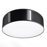 Lampă De Tavan Arena Negru Pvc 2 Becuri Rotunde Minimalistă De Interior