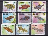 Zair 1978 fauna pesti MI 548-556 MNH