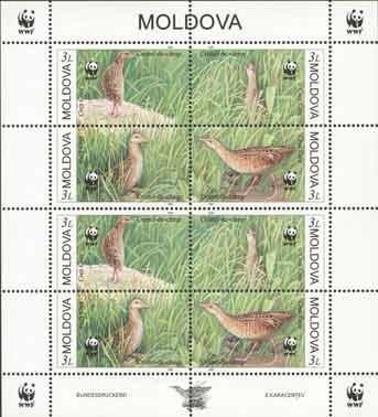 MOLDOVA 2001, Fauna, WWF, serie neuzata, MNH foto